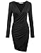 ANGVNS Women Sleeveless V Neck Bodycon Party Pencil Dresses