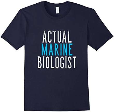 Men's Actual marine biologist shirt  Medium Navy