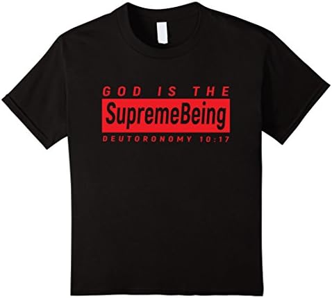 unisex-child Godly Christian T-Shirt | God Is The Supreme Being 12 Black