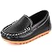 Femizee Toddler Boys Girls Loafers Shoes Casual Moccasin Slip On Dress Wedding Shoes for Kids,Black,1301 CN 28