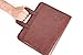 Executive Office Solutions Professional Business Padfolio Portfolio Briefcase Style Organizer Folder with Handles Notepad and 3 Ring Binder Synthetic Leather – Brown (F044)