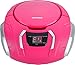 Sylvania SRCD261-B-Pink Portable CD Boombox with AM/FM Radio, Pink (Certified Refurbished)thumb 3