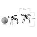 Malloom 1 Pair Trendy Black Spider Punk Unisex Funny Stud Earring Women Men J.