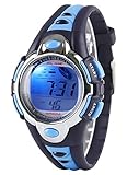 Kid Watch Multi Function Digital LED Sport 50M Waterproof Electronic Digital Watches for Boy Girl Children Gift Blue