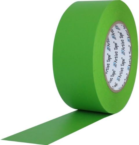 ProTapes Artist Tape Flatback Printable Paper Board or Console Tape, 60 yds Length x 2" Width, Green (Pack of 1)