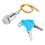 2 Wires Ignition Switch Key Starter Switch with 2 Keys On-Off for Electric Scooter ATV Moped Go Kart