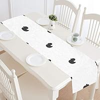 WIEDLKL Duck Rubber Duck Table Runner Kitchen Dining Table Runner 16x72 Inch for Dinner Parties Events Decor