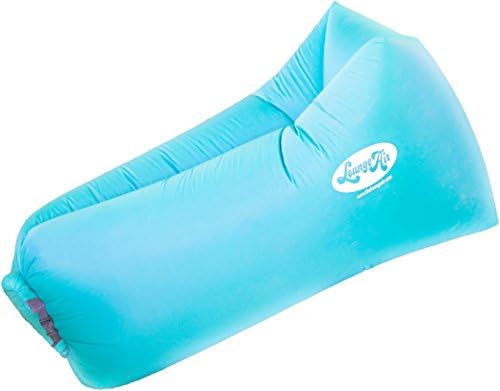 LoungeAir Inflatable Pool Float Lounger | Blow Up Air Mattress Bed and Chair Requires No Air Pump | Enjoy the Outdoors with This Air Lounge That is a Convenient Alternative to Portable Chairs - Blue