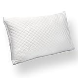 Simply Sova - Premium Bamboo Shredded Memory Foam Pillow - Side Sleeper Pillow for Neck and Shoulder Pain - Hypoallergenic & Adjustable Loft with Washable Cover - Queen Size Pillow