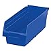 Akro-Mils 30098 ShelfMax Plastic Nesting Shelf Bin Box, 18-Inch Length x 6.75 Inch Width x 6-Inch Height, Blue (10-Pack)