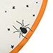 DII Halloween Tabletop Collection Bold Black Stars/Spooky Spider with Orange Border on Off-White Natural Background, Machine Washable, 70