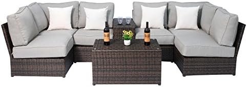 Living Source International Fully Assembled Couch | Lucca Cup Holder Table 8-Piece Sectional Set Lucca Cup Holder Table 8-Piece Sectional Set (8-Piece Sectional Set)