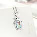 NEOGLORY Jewelry Aurora Borealis Crystal Penguin Birthstone Pendant Necklace Embellished with Crystals from Swarovski