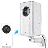 Yeegewin Wyze Cam Pan Real Water Resistant Protective Case with Adjustable Mount Bracket,ABS Material Weatherproof Anti-Scratch UV Protection Cover Suitable for Indoor and Outdoor Installation-Clear