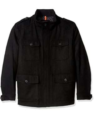 Men's Big Wool Melton Four Pocket Military