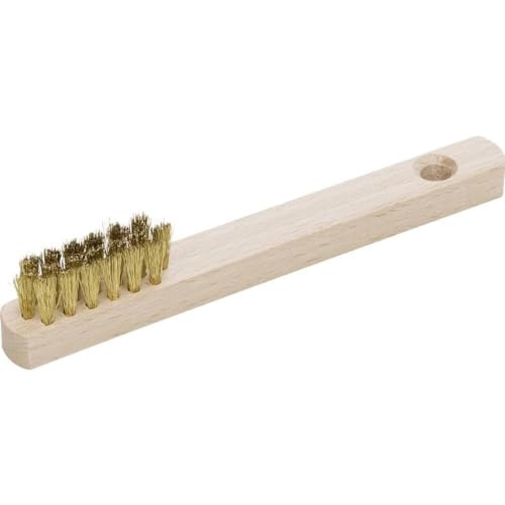 GEDORE Spark plug brush, for Spark plugs, 15 mm brass wire bristles, Wooden handle, Wire brush, 280 mm long, 647