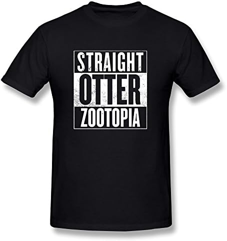 Fkyceun Men's Zootopia Poster Straight Outta Zootopia T-shirt Medium Black
