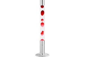 LKUA 30-Inch Relaxing Liquid Motion Lamps,Magma Lamps, Home Decor Living Room Office Bedroom Lamp for Adults (White Water Red Wax)