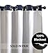 DriftAway Thermal Insulated 100 Percent Darkening Blackout Curtain Liner 2 Panels Each Liner Size 50 Inch by 80 Inch Rings Included Off White Panel