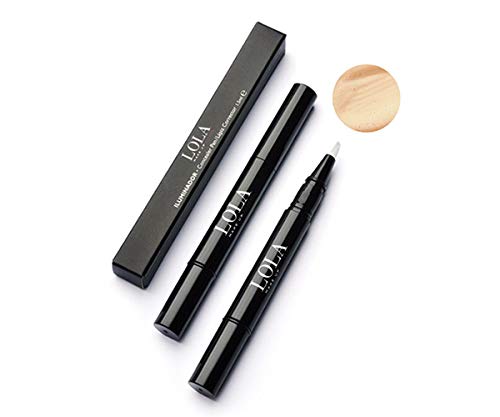Lola Make-Up Highlighting Concealer Pen, Contouring & Concealer, Enriched With Biotin & Peptides, Vegan, No.2 Light