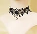 MgMi® Black Rose Flower Lace Gothic Lolita Beads Pendant Choker Necklace