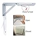 Sumnacon Sturdy Folding Shelf Brackets - Heavy Duty White Metal Triangle Table Bench Folding Shelf Bracket 10 Inch, 2 Pcs Folding Shelf Hinge Wall Mounted, Max Load 132lb