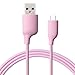 5Pack 3FT Pink Micro USB Cable High Speed USB 2.0 Male A to Micro B Data Sync and Charger for Sumsung HTC Motorola, Wiko, Huawei, Nokia, Android