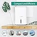 InvisiPure Hydrowave Dehumidifier - Small Compact Portable Dehumidifier for Home, RV, Bathroom, Closet, Bedroom, Small Room, Basement, Boat, Mold - Continuous Drain Hose Ready - Quiet Electric Peltier