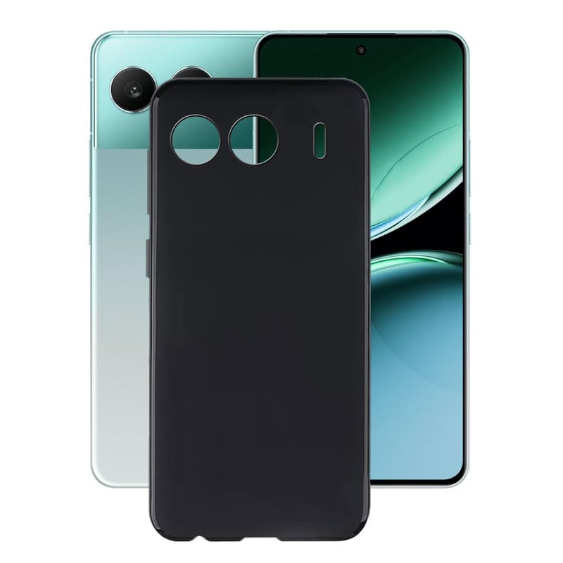 HGJTFANY Phone Case for OnePlus Nord 4 (6.74"), for OnePlus Nord 4 Cover, for OnePlus Nord 4 Case, Ultra-Thin Soft Silicone Shockproof X Anti-scratch Shell - Black