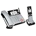 AT&T TL86103 DECT 6.0 Connect to Cell 2 Line Answering System with Caller ID/Call Waiting, 1 Corded & 1 Cordless Handset, Silver/Black