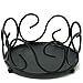ENKORE Black Iron Metal Coaster Holder for 4 to 8 Pcs of Round Coasters - 4.5