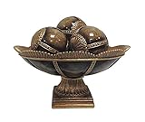 D'Lusso Designs DS06 Isadora Collection 4 Piece Bowl with 3 Sphere Set