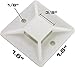 Super-Adhesive X-Large Cable Tie Mounts 100 Pack For Fast, Frustration-Free Wire Management. Anchor These Zip Tie Bases Tools-Free With Sticky Backs Or Use Screw-Holes For Permanent Hold