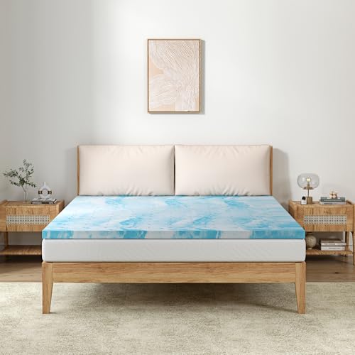 EGOHOME 3 Inch Full Size Memory Foam Mattress Topper, Gel Infused Memory Foam B…