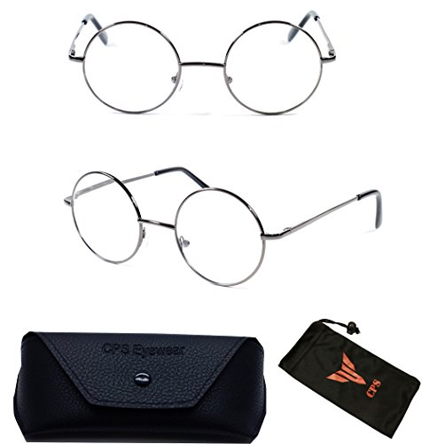 Gunmetal Round Oval Reading Glasses Reader Dg Spring Hinge John Lenon Harry Potter +1.00