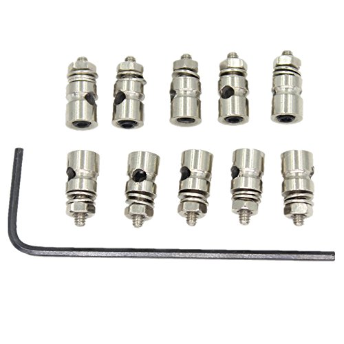 Hobbypark Adjustable D2.1mm Pushrod Connector Linkage Stoppers RC Model Airplane Replacement (Pack of 25)