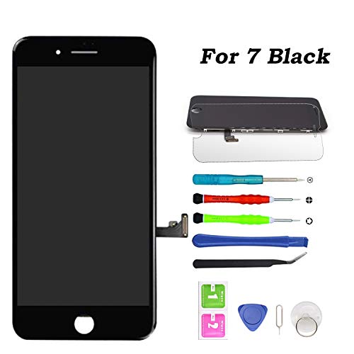 for iPhone 7 Screen Replacement Black Touch Screen Digitizer LCD Display for iPhone 7 Frame with Repair Tools (iPhone 7, Black) - Thumbnail 7