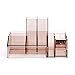 Comix Office Desk Organizer, 8 Components, Size 5.9x4.7x3.5in,Built-in Tape Dispenser,Perfect for Office/Home/School,Smoky Grey(B2250)