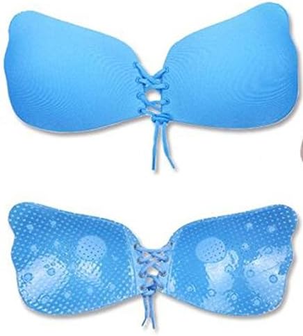 OMIAX Strapless Self Adhesive Silicone Invisible Push-up with Drawstring Reusable Backless Bras