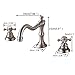 Rozin Widespread 3 Holes Bathroom Sink Faucet Dual Cross Knobs Vanity Mixing Tap Brushed Nickel