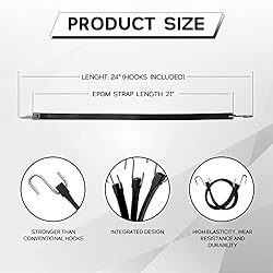 ROBLOCK 21" Rubber Tarp Straps with 150% Max