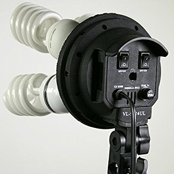 StudioFX 2400 Watt Softbox Continuous Photo Lighting Kit 16"x24" + Boom Arm and 6'x9' Black, White, Chromakey green Backdrop with Support Stand for Photography Video Studio H9004SB-69BWG by Kaezi