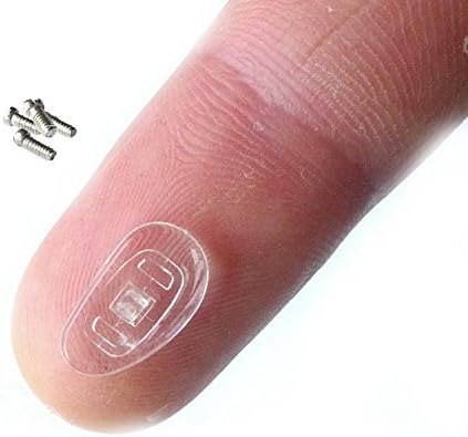 ALIMPIA Repair Kit Nosepads 15 mm D-Shaped Screw in + Free Screws Set of 3 Pairs + 3 Pairs Screws by Alimpia