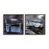 Framed Canvas Wall Art Dreamscape Canvas Prints Home Artwork Decoration for Living Room,Bedroom - 16