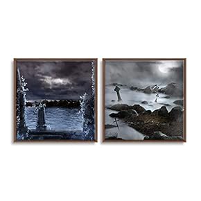 Framed Canvas Wall Art Dreamscape Canvas Prints Home Artwork Decoration for Living Room,Bedroom - 16"x16"x2 Panels