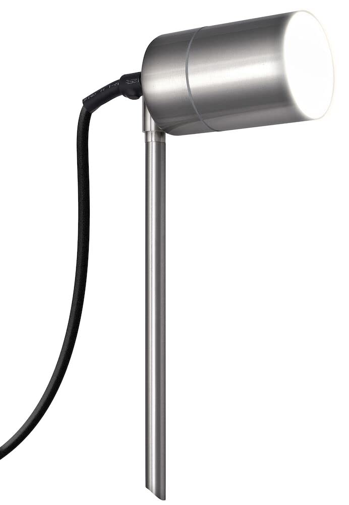 Luceco Azurar Exterior Decorative GU10 Garden Spike Light, 35 Watts, IP54 Rated, Stainless Steel