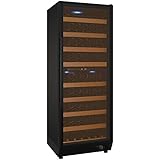Allavino YHWR99-2BRN 99 Bottle Dual-Zone Wine Cellar Refrigerator - Black Door with Hinge on Right