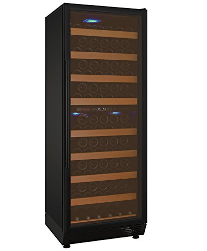Allavino-YHWR99-2BRN-99-Bottle-Dual-Zone-Wine-Cellar-Refrigerator-Black-Door-with-Hinge-on-Right