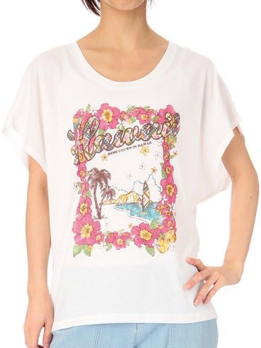 Amazon キューティーブロンド Cutie Blonde アロハプリントカットソー Tシャツ カットソー 通販