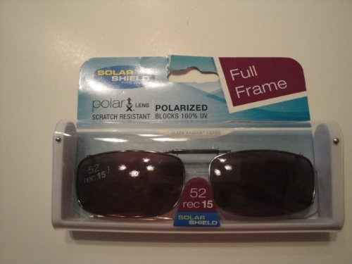 Solar Shield 50 rec 15 Full Frame Polarized driving lens Clip On Sunglasses